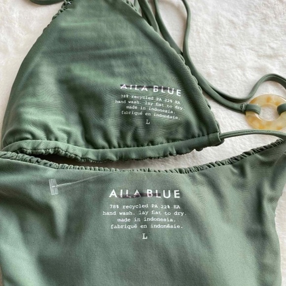 Free People x Aila Blue Olive Bikini Set 2005 - Picture 9 of 15